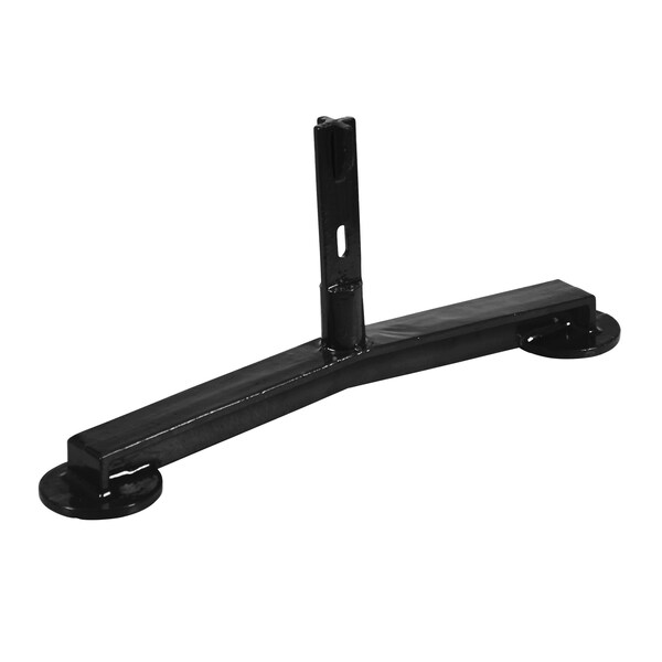 BLACK PIPE RAILING BARRICADE BASE W/FEET